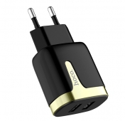 Изображение Черный сетевой блок питания Hoco C64a 2xUSB 2.1A