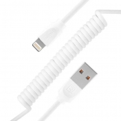 Изображение Белый спиральный USB-кабель Lightning Remax RC-117i