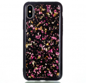 Изображение Черный чехол-накладка для iPhone X/XS Sparkle Foil Case Pink/Gold