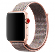 Изображение Нежно-розовый нейлоновый ремешок на липучке для Apple Watch 38/40 mm