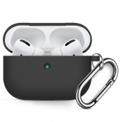 Изображение Чехол для Airpods Pro Silicone Case Black с карабином