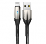 Изображение Черный усиленный USB-кабель Lightning Baseus Horizontal Data Cable 2.4А 50см