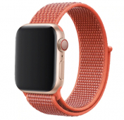 Изображение Красно-оранжевый нейлоновый ремешок на липучке для Apple Watch 42/44 mm