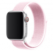 Изображение Светло-розовый нейлоновый ремешок на липучке для Apple Watch 42/44 mm
