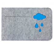 Изображение Серый фетровый чехол для Macbook Pro 13 2016 - 2020 Cloud Blue