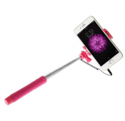 Изображение Розовый монопод проводной Baseus Selfie Stick