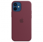 Изображение Чехол накладка iPhone 12 Mini Silicone Case with Magsafe Aubergine