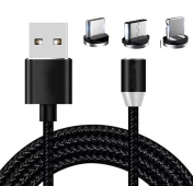 Изображение Магнитный кабель 3 в 1 Lightning/Type-c/Micro-USB Union UC18 black