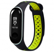 Изображение Ремешок для браслета Xiaomi Mi Band 3 Sport Perforated Black/Green