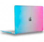Изображение Розово-голубая пластиковая накладка для Macbook 12 Transparent Hard Shell Case