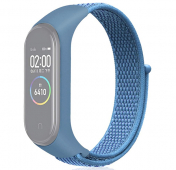 Изображение Ремешок для браслета Xiaomi Mi Band 4 нейлоновый голубой