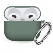 Изображение Чехол для Airpods 3 Silicone Case с карабином Pine Green
