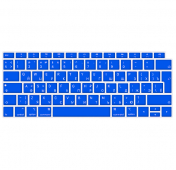 Изображение Синяя силиконовая накладка на клавиатуру для Macbook Air 13 2018 – 2019 (Rus/Eu)
