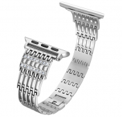 Изображение Серебристый металлический ремешок для Apple Watch 38/40 mm Crystal Band