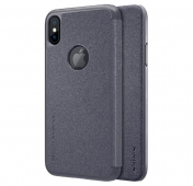 Изображение Серый чехол-книжка для iPhone X/XS Nillkin Sparkle Leather Case