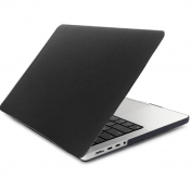 Изображение Пластиковая накладка для Macbook Pro 14 2021 A2442 Hard Shell Case Черная под кожу