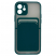 Цвет изображения Чехол для iPhone 12 с отделением для карт Bubble Slim Case темно-зеленый