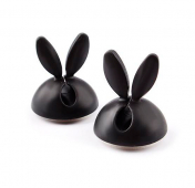 Изображение Держатели для проводов на липучке 6в1 Rabbit (Черный)