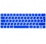 Изображение Синяя силиконовая накладка на клавиатуру для Macbook Pro 13/15 2016 – 2019 с Touch Bar (Rus/Eu)