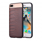 Изображение Коричневый кожаный чехол для iPhone 7/8 Plus Comma Croco 2