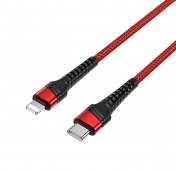 Изображение Кабель Type-c/ Lightning Borofone BU21 PD 18w Red