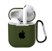 Изображение Cиликоновый чехол для Apple Airpods Rubber Case цвета хаки