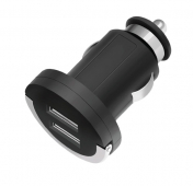 Изображение Черное автомобильное зарядное устройство Deppa Ultra Duo 2.1A