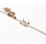 Изображение Механический 3D конструктор UGears Переезд (Rails) 70014