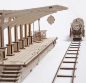 Изображение Механический 3D конструктор UGears Перрон (Railway Platform) 70013