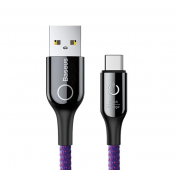 Изображение Синий усиленный кабель USB/USB Type-C Baseus C-shaped Light QC 3A 1m